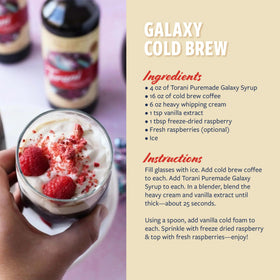 Iced tea enhanced with Galaxy Syrup raspberry notes