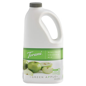 Torani green apple smoothie mix bottle pouring for a crisp, refreshing drink