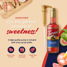 Torani Guava Syrup cocktail-mixing scene showcases versatile flavoring