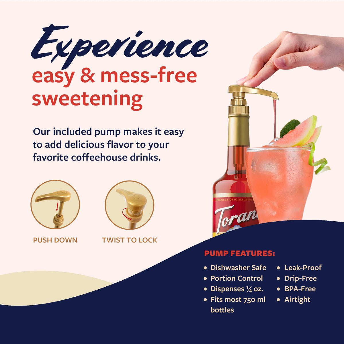 Torani Guava Syrup lemonade and sparkling-water pairing idea