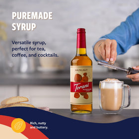Torani Hazelnut Syrup enhances coffee drinks with warm sweetness.
