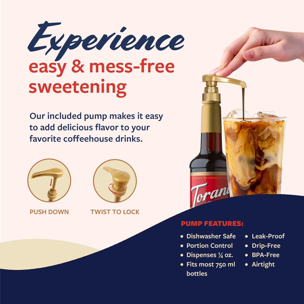 Torani Irish Cream Syrup bottle label showing vanilla notes for home use