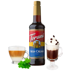Pack of four Torani Irish Cream syrups for versatile home beverages