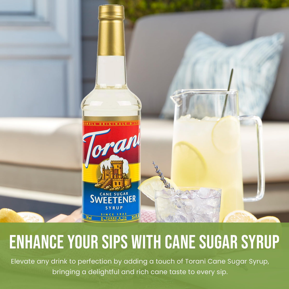 Torani syrup blends into Italian sodas for sparkling flavor