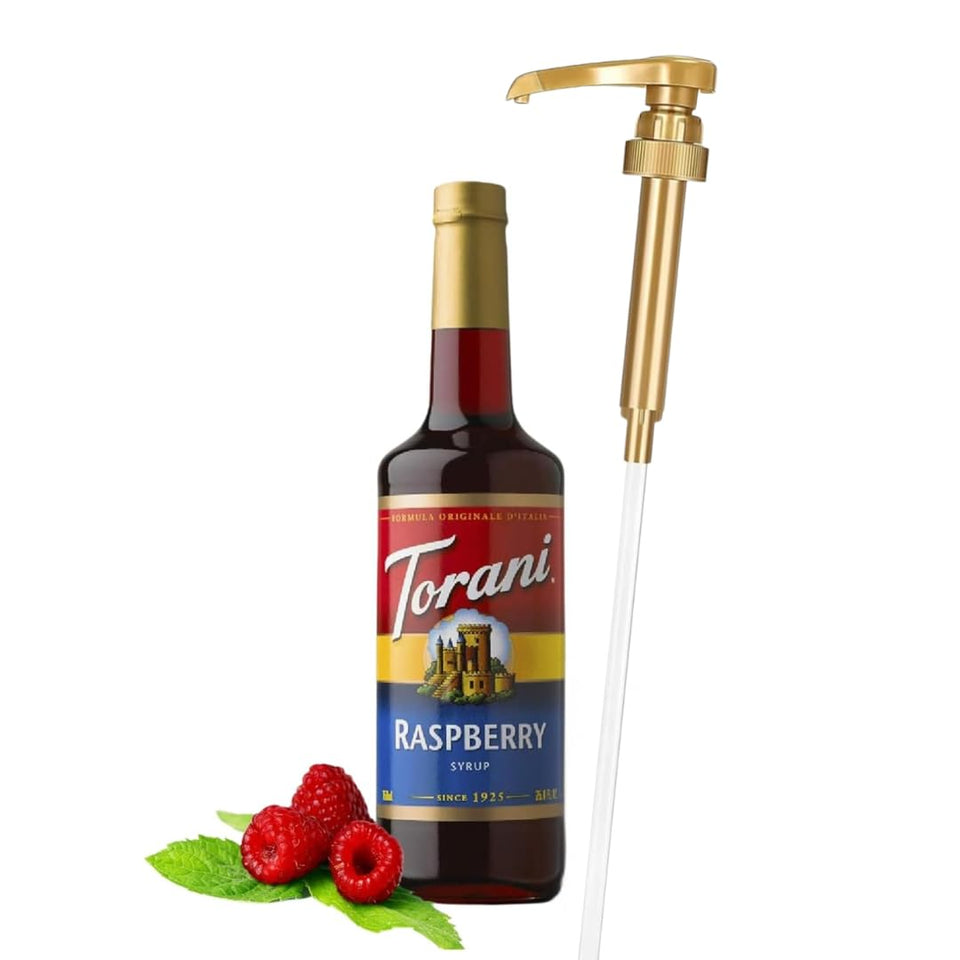 Torani Jimoco sugar-free syrup dispenser ready for precise pours.