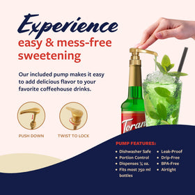 Torani Lime Syrup adds color and aroma to iced tea or sparkling drinks.