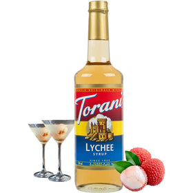 Torani Lychee Syrup ingredient closeup highlighting lychee aroma