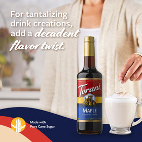 Torani maple flavoring drizzle over freshly baked pastries.