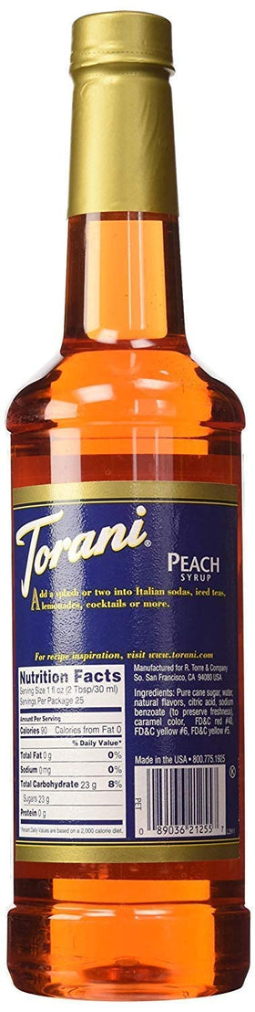 Torani Peach Syrup enhances Italian sodas and cocktails