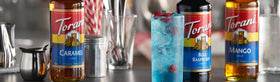 Torani Peppermint Syrup with a glass of Italian soda for a minty twist