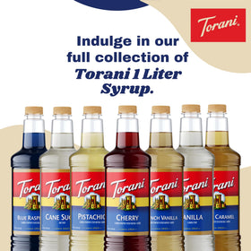 Professional cafe use with Torani Pistachio Syrup for flavor variety.