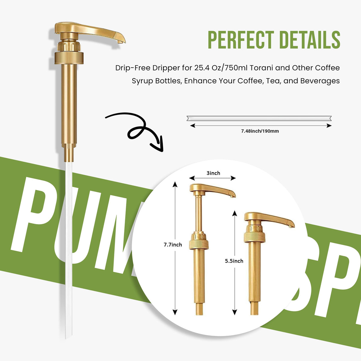 Torani pump lock unlock design keeps syrup fresh and mess-free