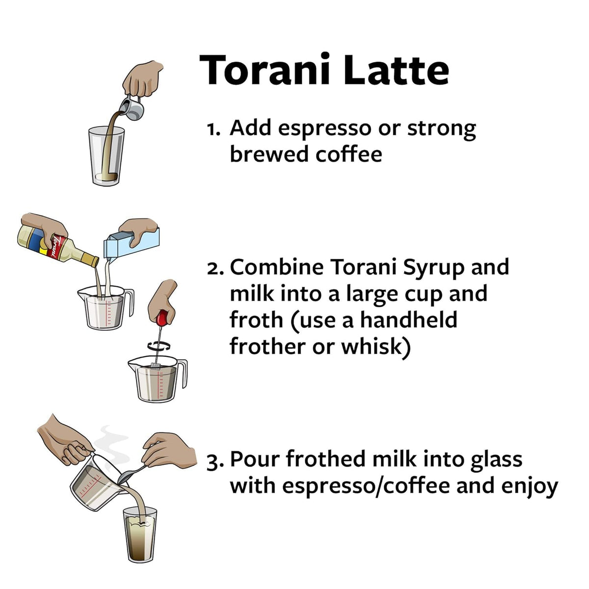 Torani Puremade four-pack packaging for home baristas and family use