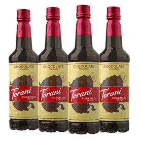 Torani Puremade Chocolate Milano syrup bottle front for premium café flavor