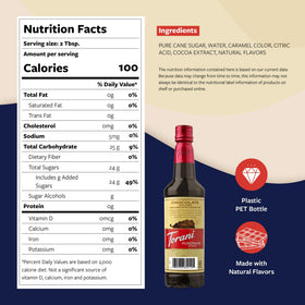 Torani Chocolate Milano Syrup pour highlights rich cocoa notes for beverages