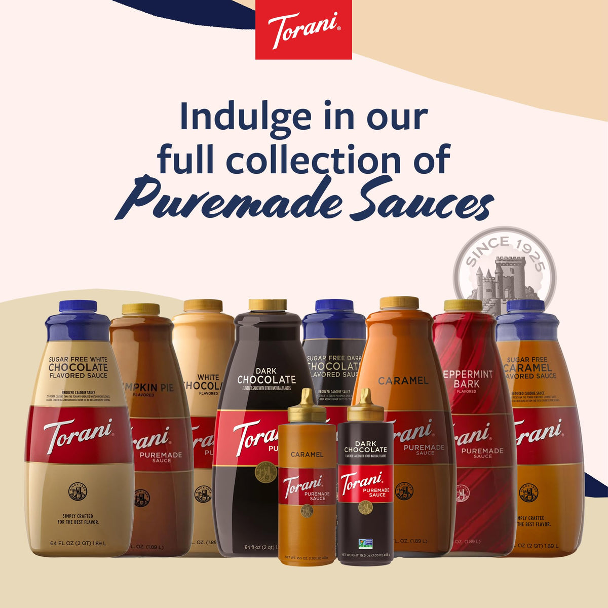Torani Puremade dark chocolate sauce 4 lb bottle for kitchens