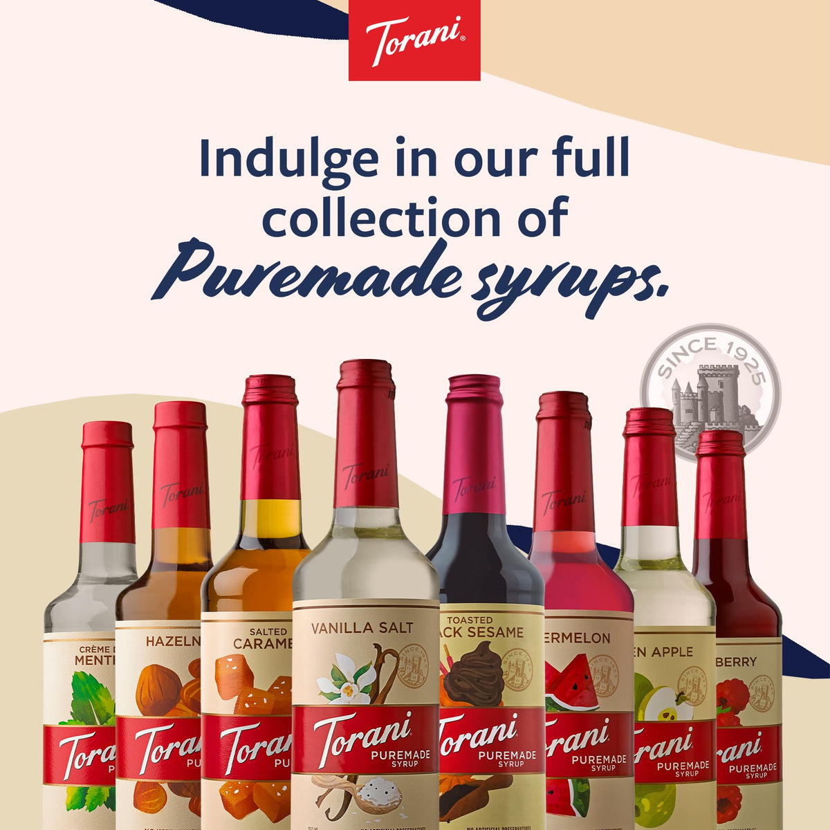 Premium packaging of Torani Puremade Galaxy Syrup