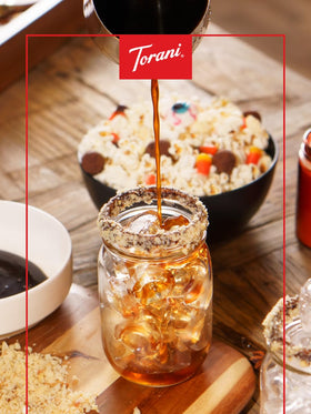 Torani Puremade Hazelnut Syrup ingredients listed on bottle