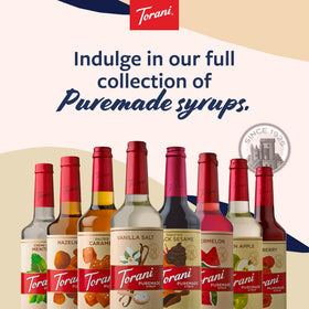 Torani Puremade Irish Cream Syrup kitchen setup for everyday recipes.