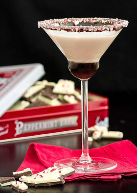 Torani Peppermint Bark latte topping enhances coffee with peppermint and chocolate notes