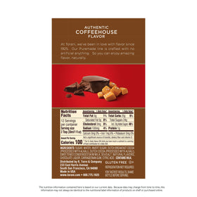 Coffee drink enhanced by Torani Puremade Salted Chocolate Caramel Sauce.