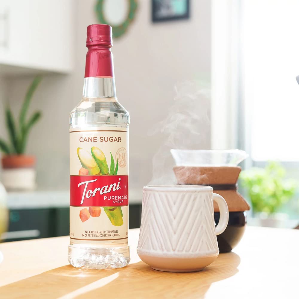 Torani Puremade caramel flavor syrup enriches lattes and cappuccinos.