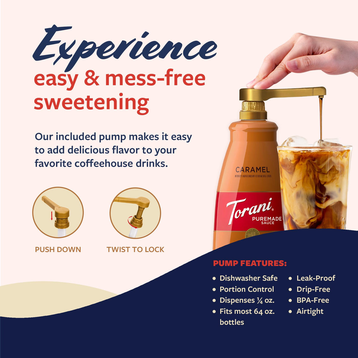 Torani 4lb bottle suited for restaurants and busy home kitchens