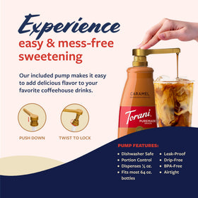 Torani 4lb bottle suited for restaurants and busy home kitchens