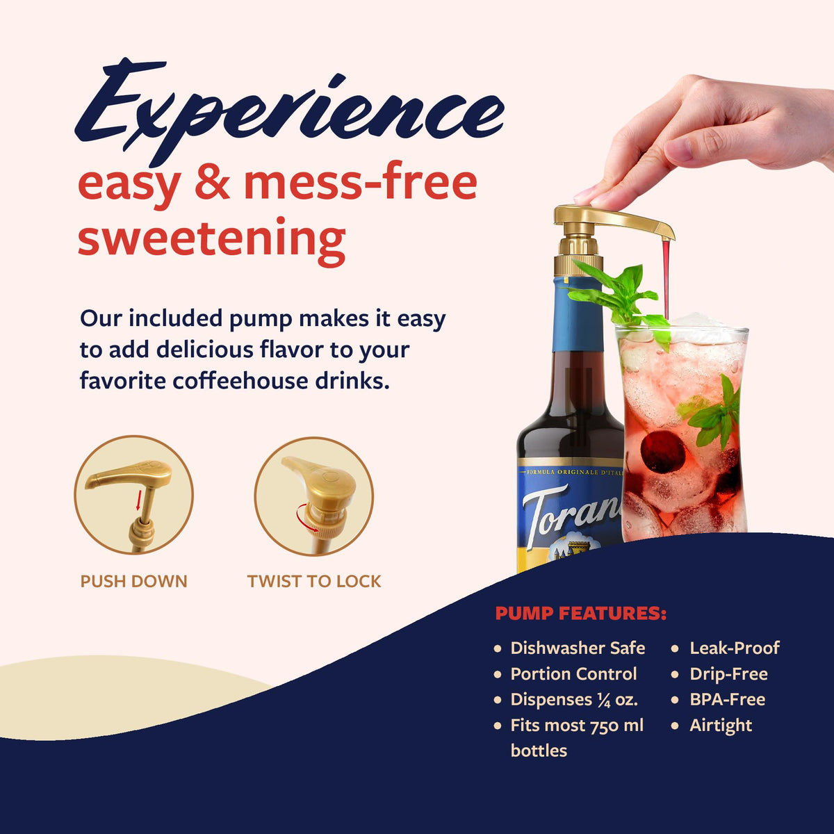 Iced tea with Torani Sugar Free Black Cherry Syrup delivers flavor without sugar.