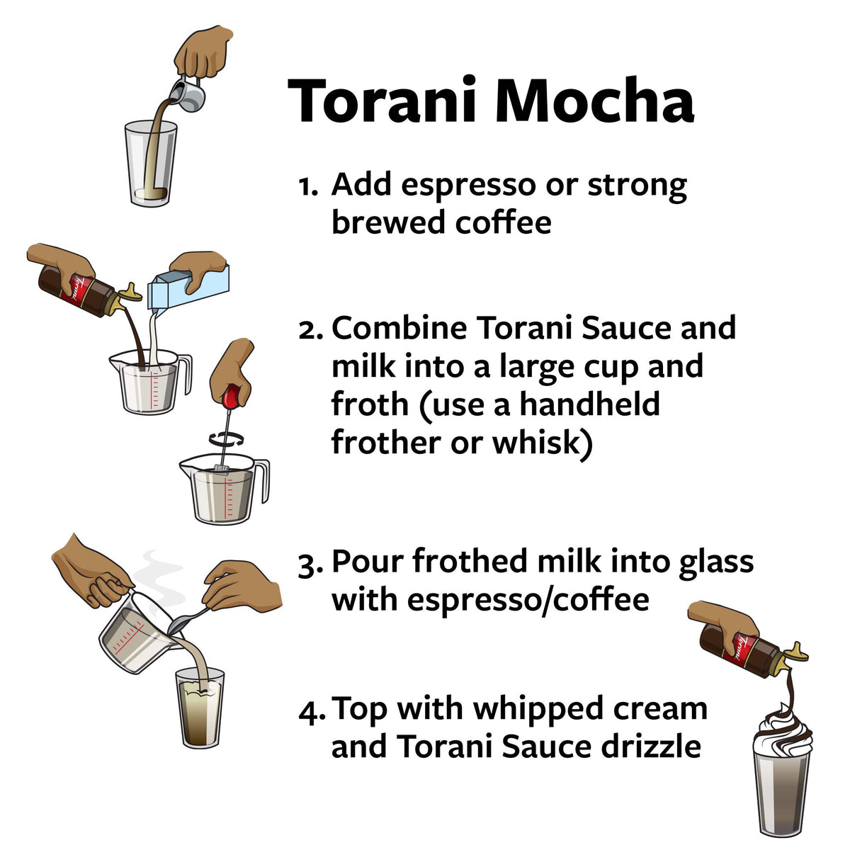 Torani Sugar Free Caramel Sauce in a cold brew; café-style finish at home