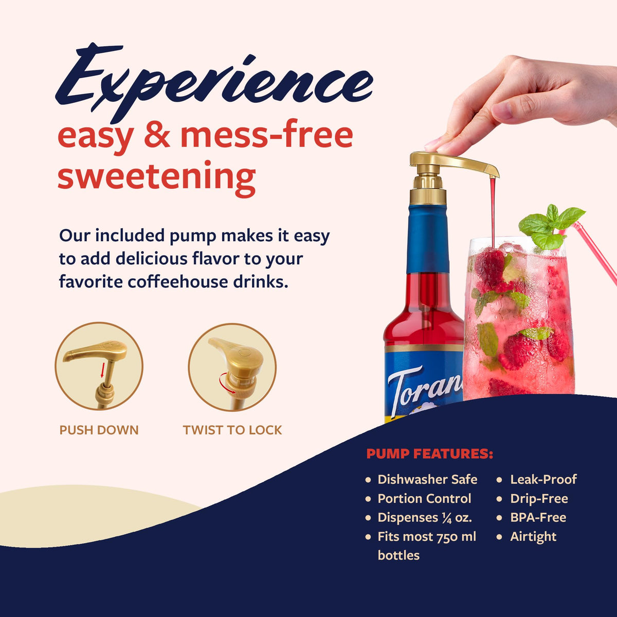 Torani sugar-free cherry syrup with iced tea for a cherry twist