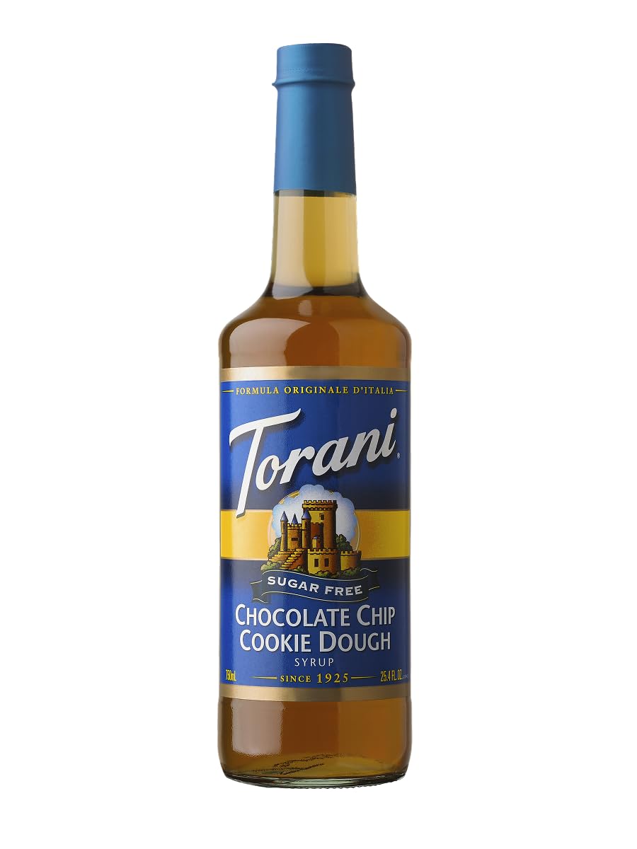 Torani Sugar-Free Chocolate Chip Cookie Dough bottle for versatile drink flavoring