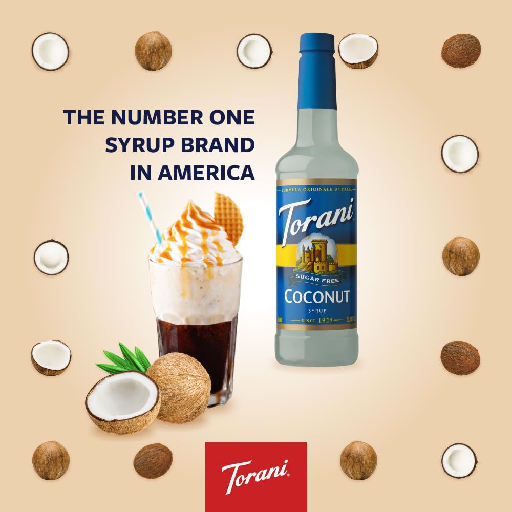 Torani Sugar Free Coconut in a latte delivering creamy tropical notes