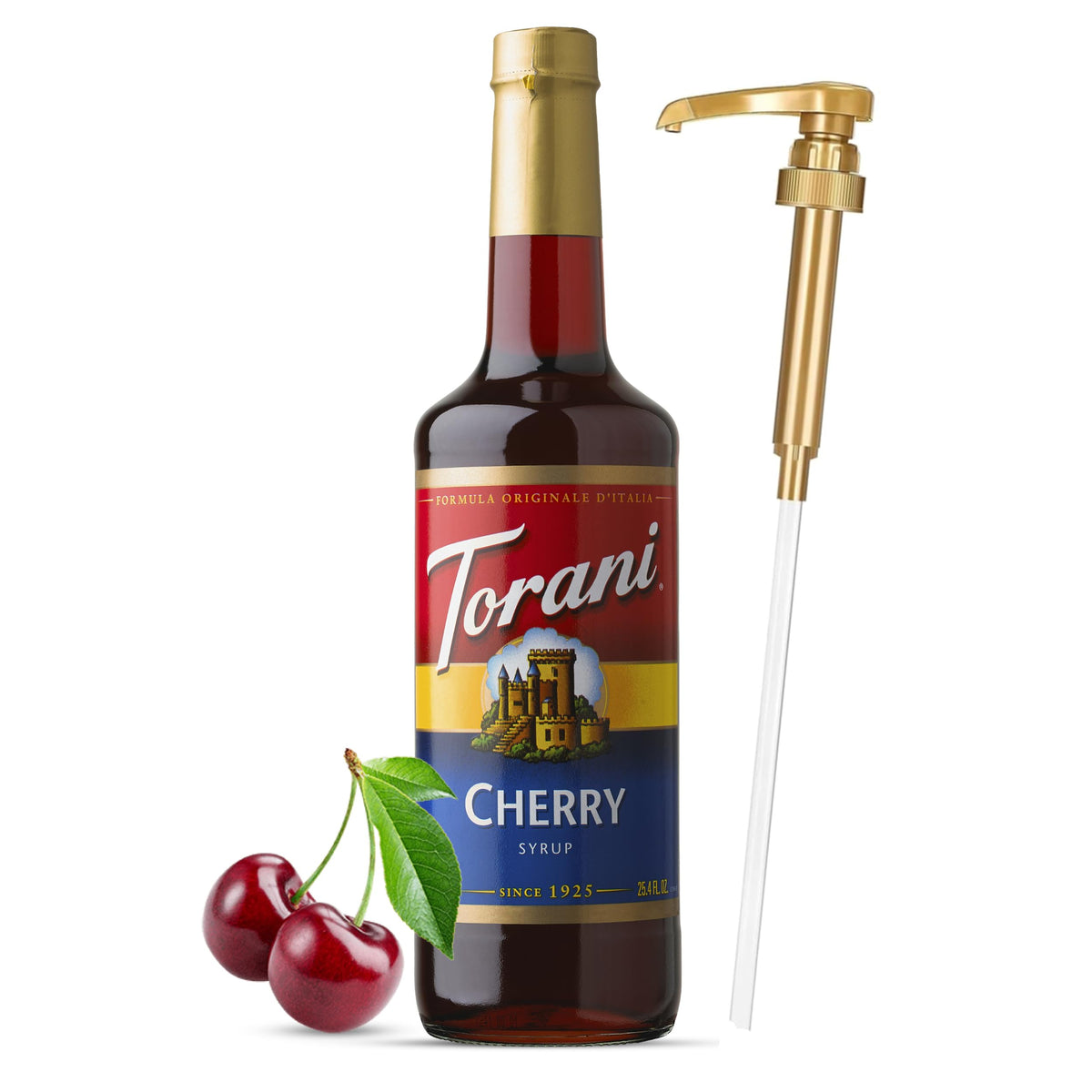 Torani sugar-free caramel coffee syrup bottle for rich, dairy-free lattes.