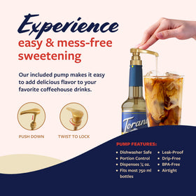 Torani sugar-free English Toffee hot coffee with toffee notes