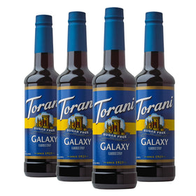 Torani Sugar Free Galaxy syrup bottle front for low-calorie flavoring