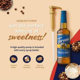 Torani Sugar Free Hazelnut Syrup latte creation idea for home café.