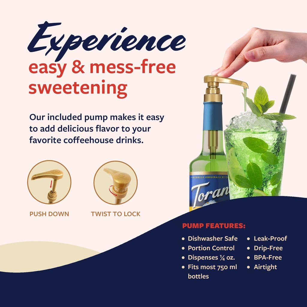 Torani Sugar-Free Lime syrup used in tea or cocktail inspiration