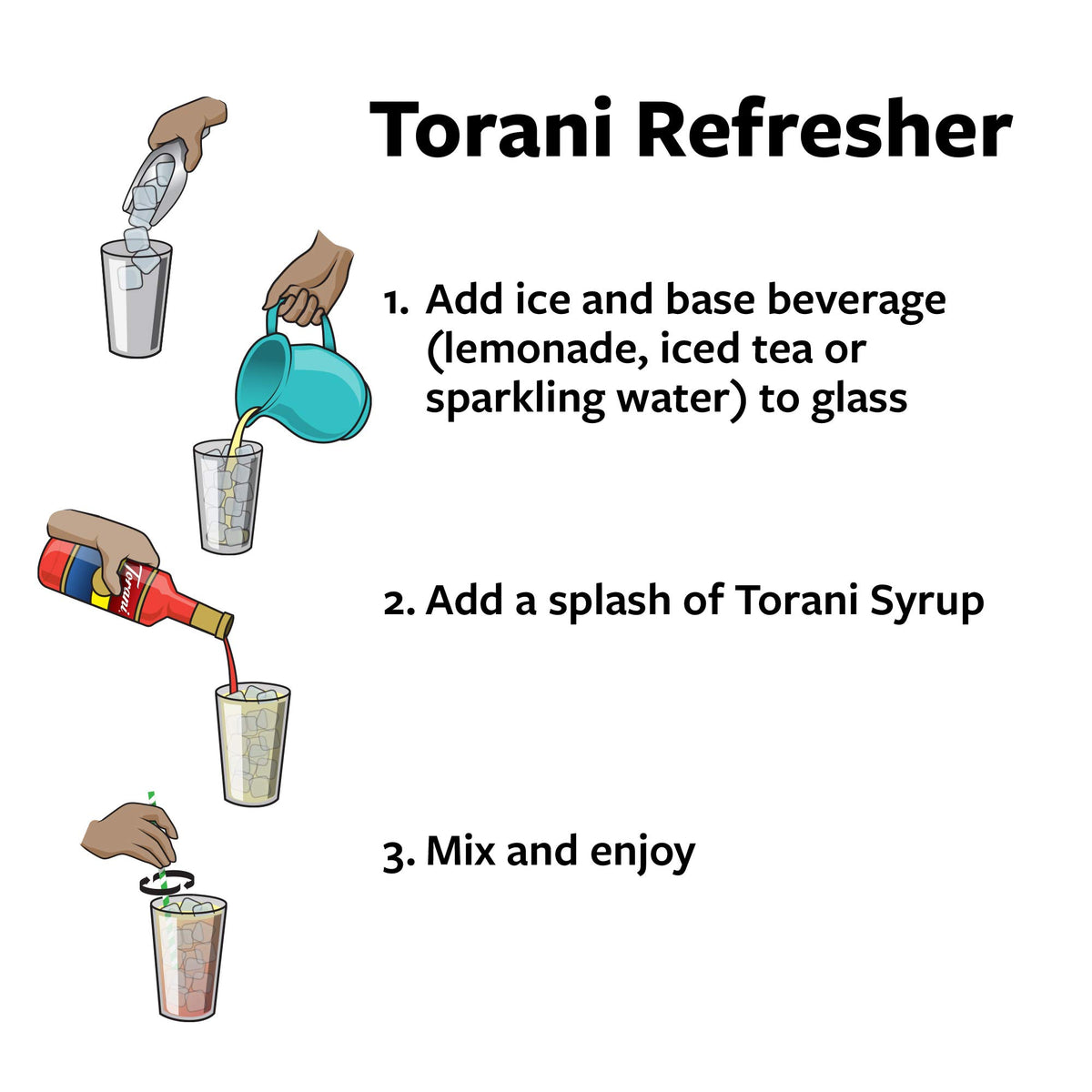 Torani Sugar Free Peach syrup blended in a smoothie for sugar-free fruit taste