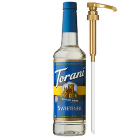 Torani Sugar Free Sweetener bottle with pump for easy, mess-free flavoring