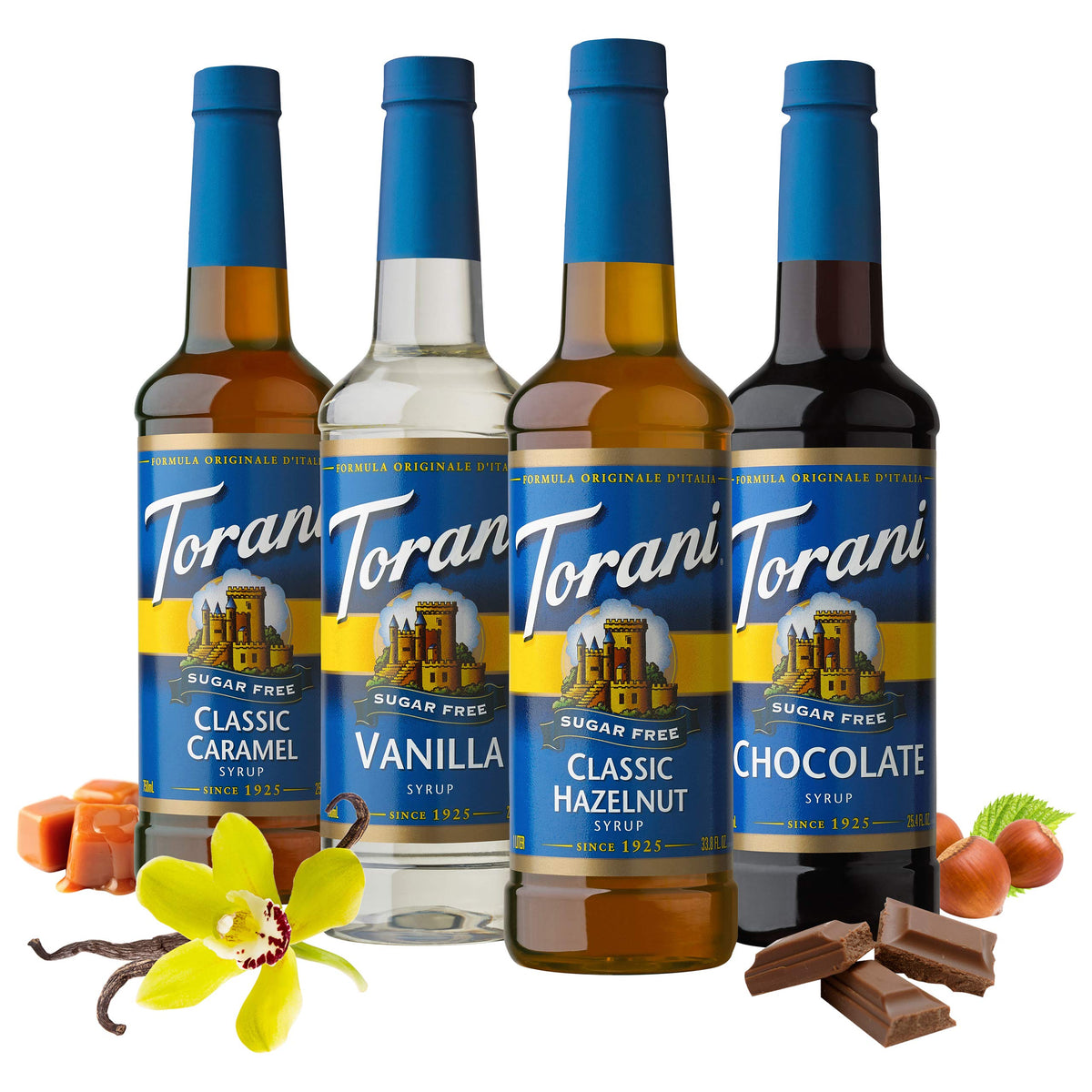Torani hazelnut sugar free bottle ideal for creamy lattes.