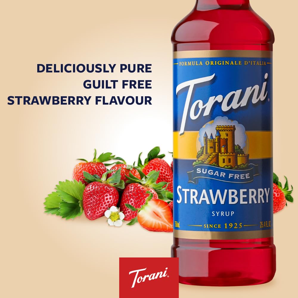 Torani Sugar Free Strawberry ingredients highlight natural flavors for beverages
