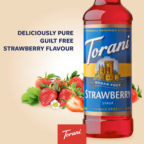 Torani Sugar Free Strawberry ingredients highlight natural flavors for beverages