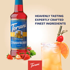 Torani Sugar Free Strawberry kitchen set enhances home beverage stations