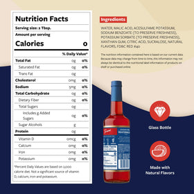 Torani Sugar Free Watermelon Syrup pump included for mess-free sweetness.