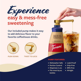 Torani 4 lb bottle of Sugar Free White Chocolate Sauce for busy kitchens
