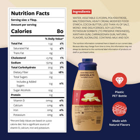 Torani Sugar Free White Chocolate Sauce pump for easy drizzle