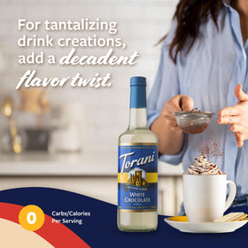 Create creamy white chocolate lattes with zero calories