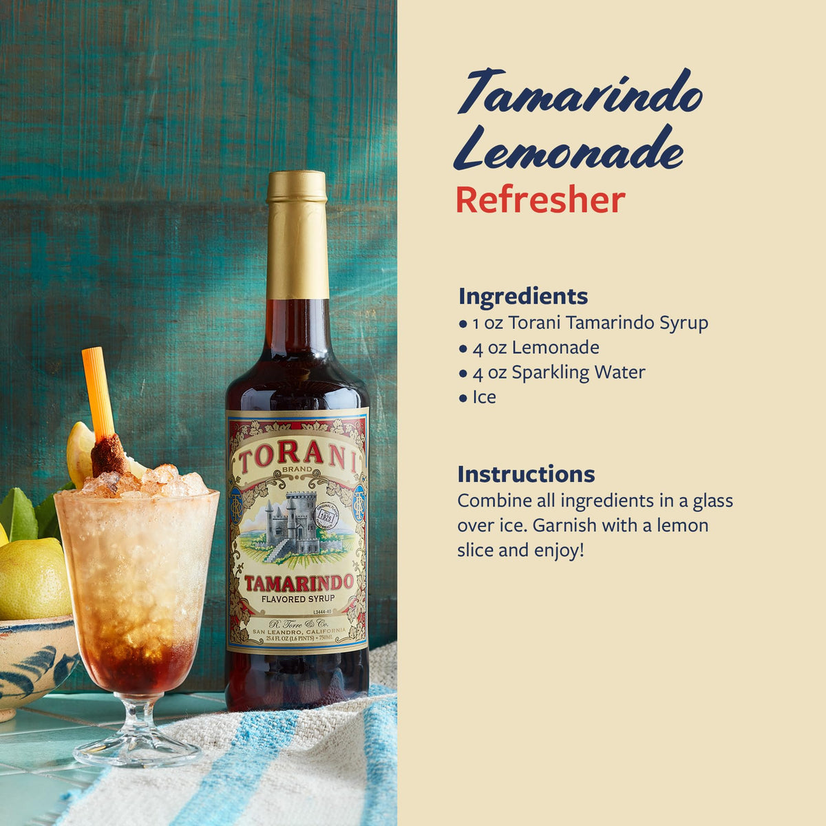 Torani Tamarindo Syrup adds depth to cocktails and mocktails.
