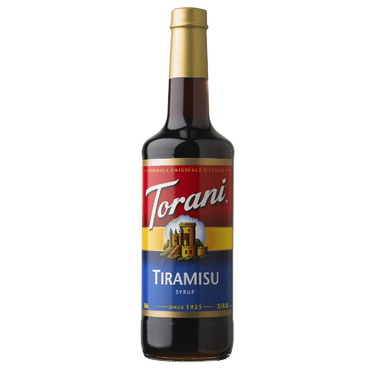 Torani Tiramisu Syrup bottle, rich flavor for drinks